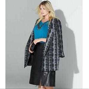 Sejour Nordstrom Snakeskin Topper Coat 16W